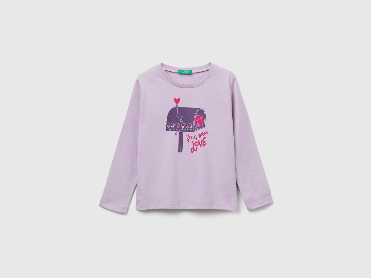 Maglietta regular fit con stampa