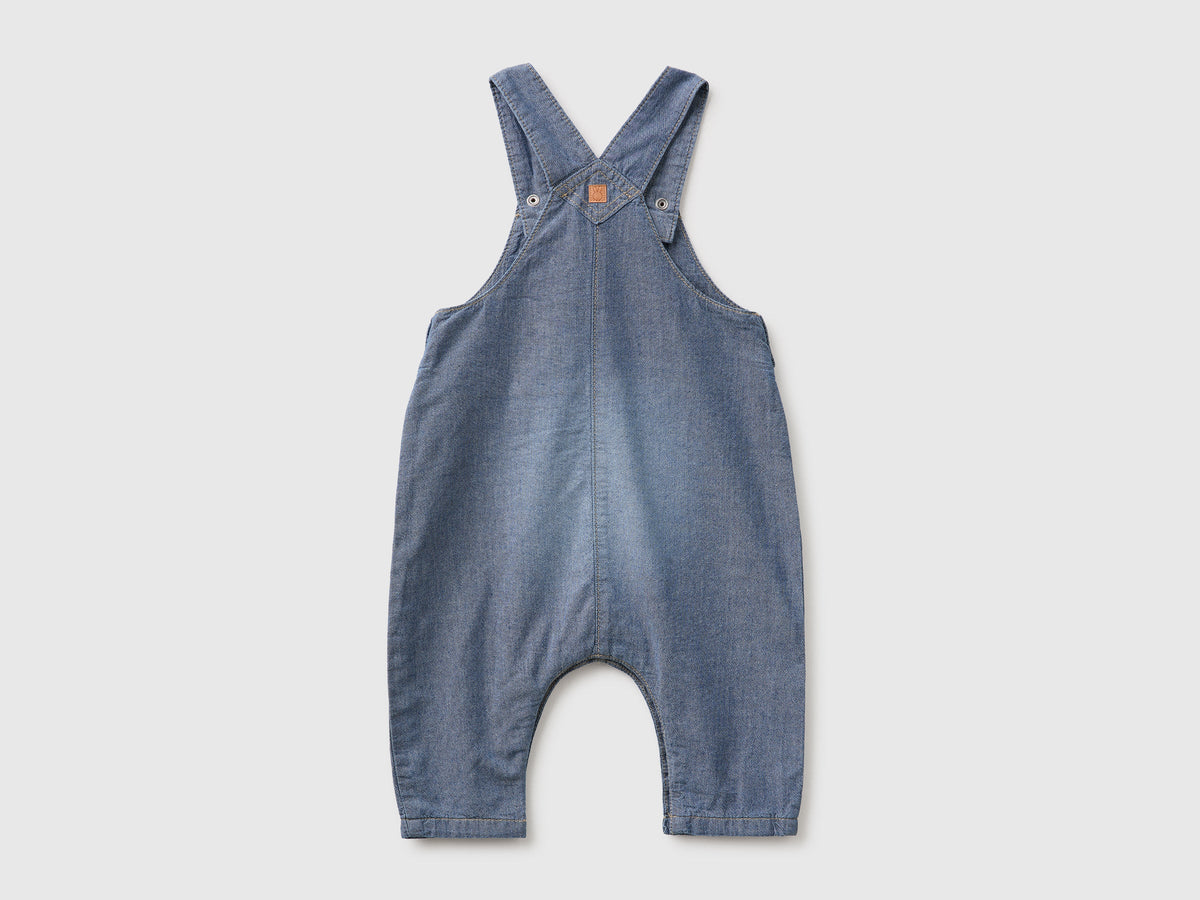 Salopette in chambray baggy fit