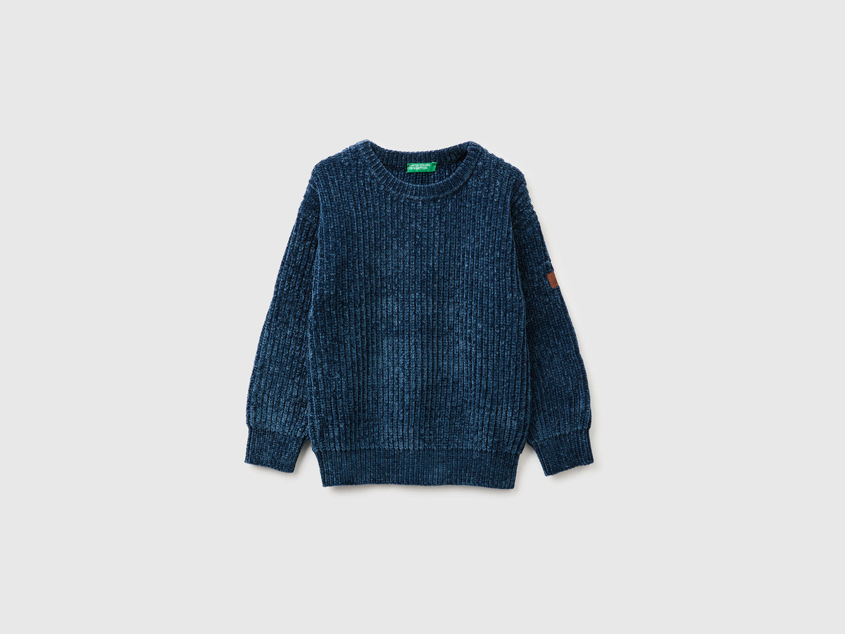 Maglia girocollo in ciniglia