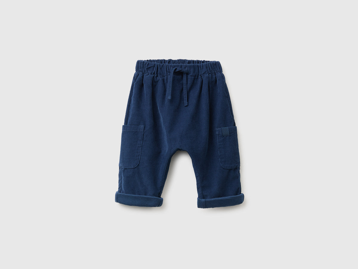 Pantaloni in velluto con coulisse