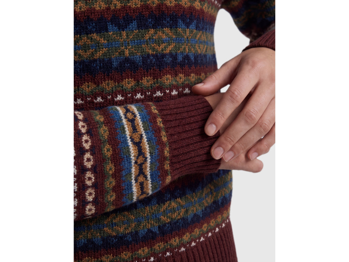 Maglia jacquard in misto lana