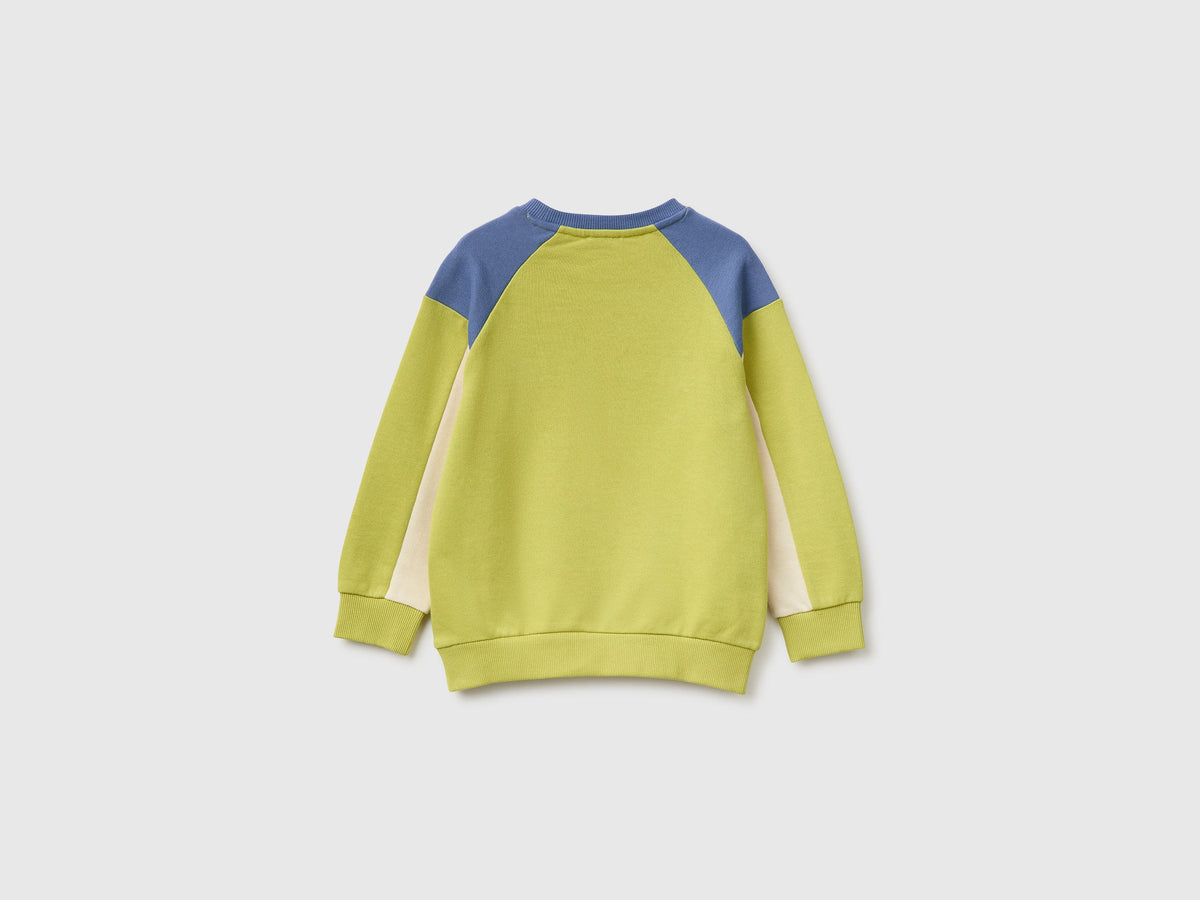 Felpa chiusa color block