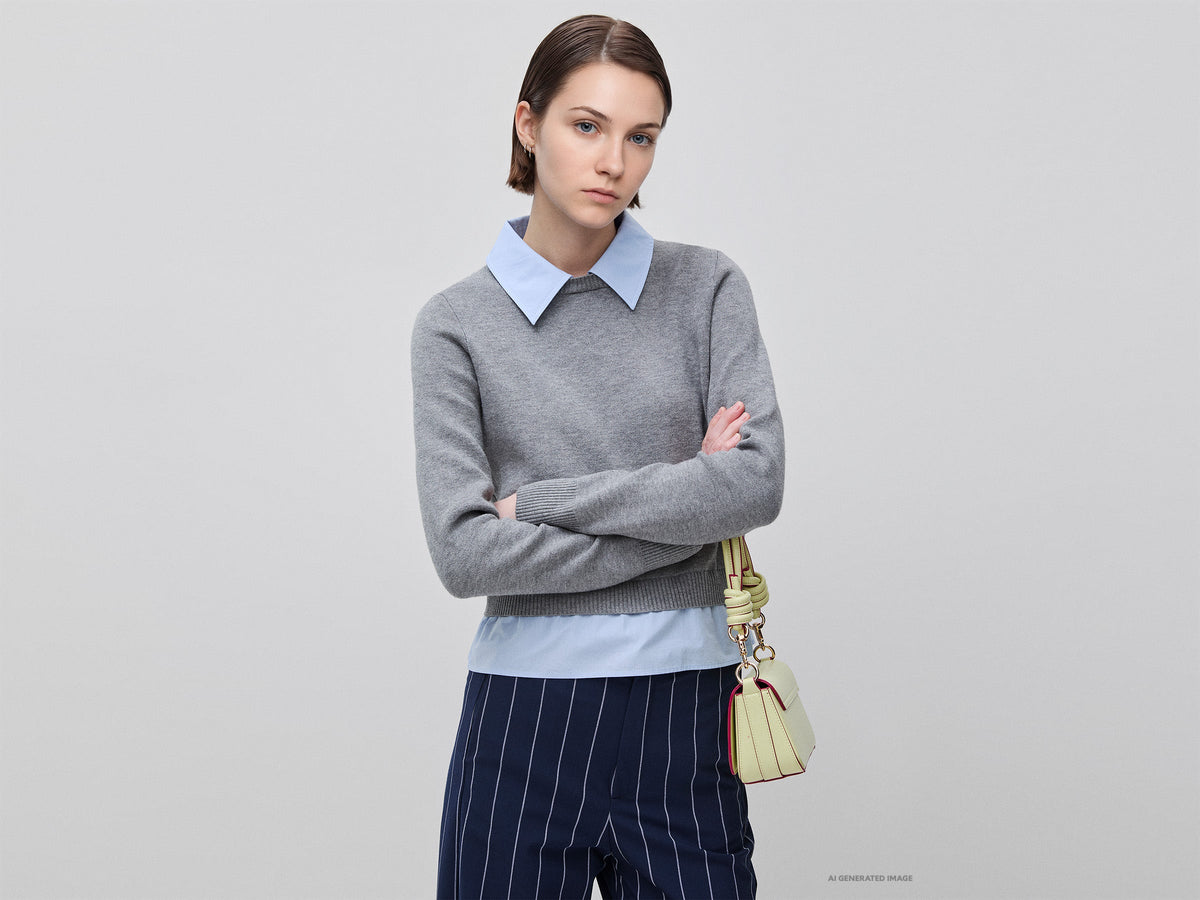 Maglia con colletto a camicia