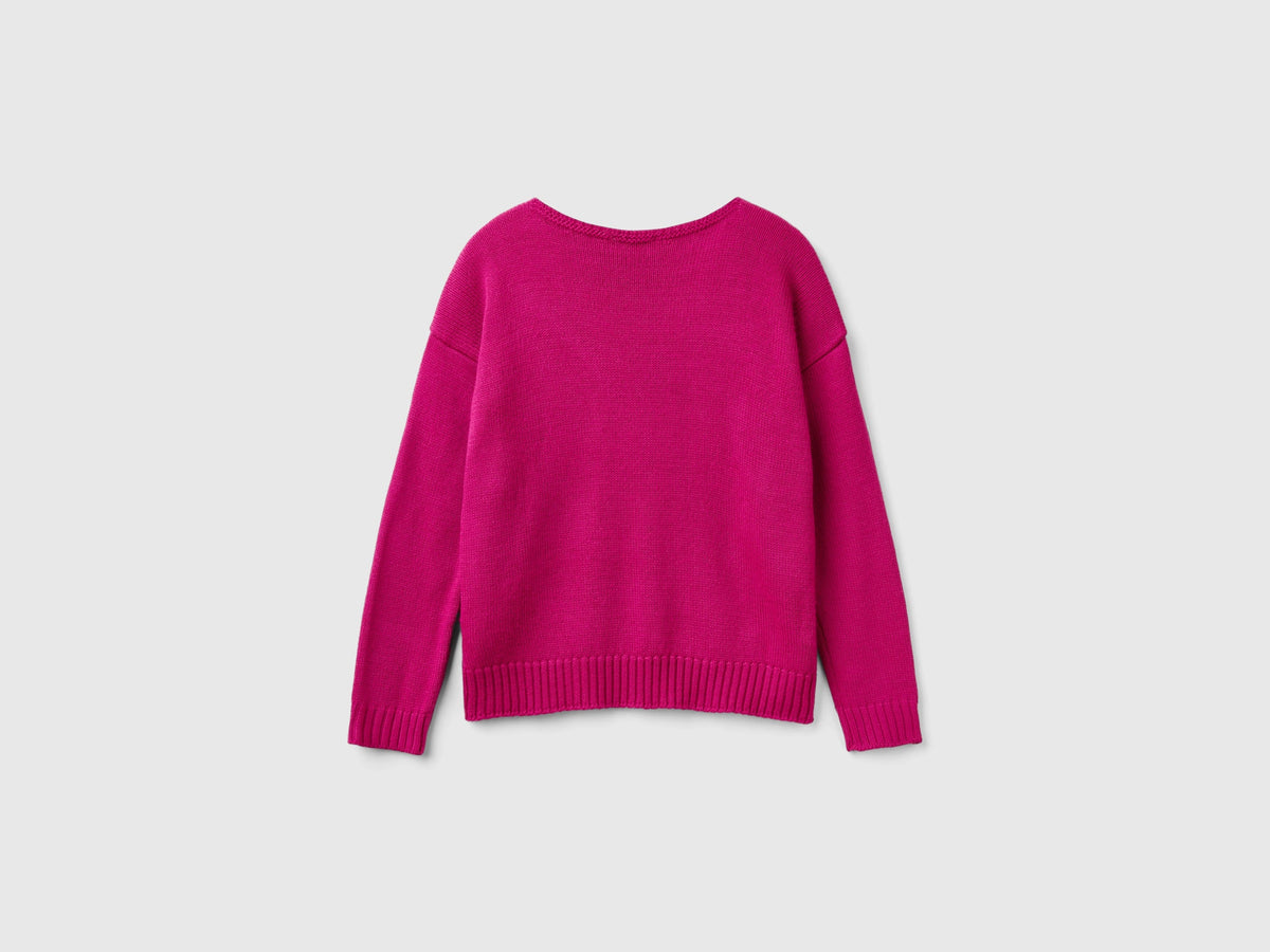Maglia con grafica in pelliccetta