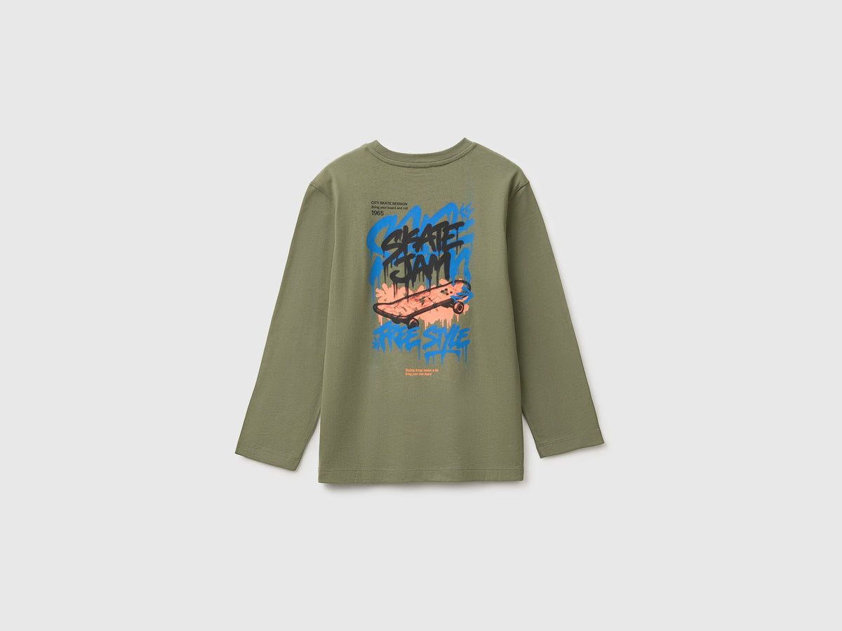 T-shirt con stampa 100% cotone bio