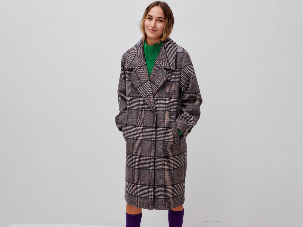 Cappotto doppiopetto fantasia