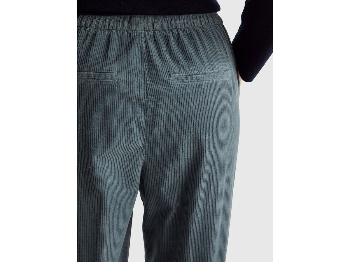 Chino in velluto con vita elasticizzata