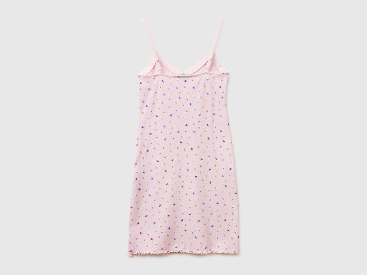 Camicia da notte fantasia con spalline