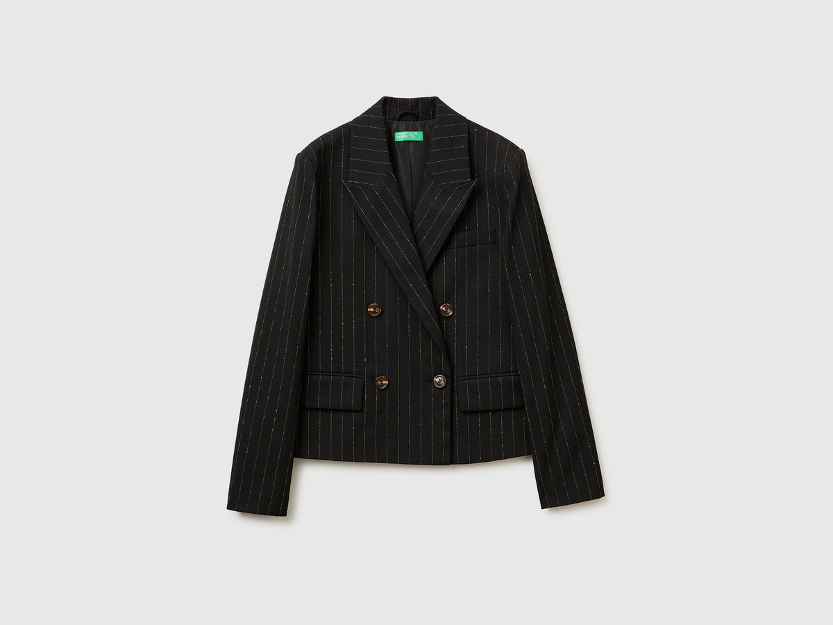 Blazer corto gessato