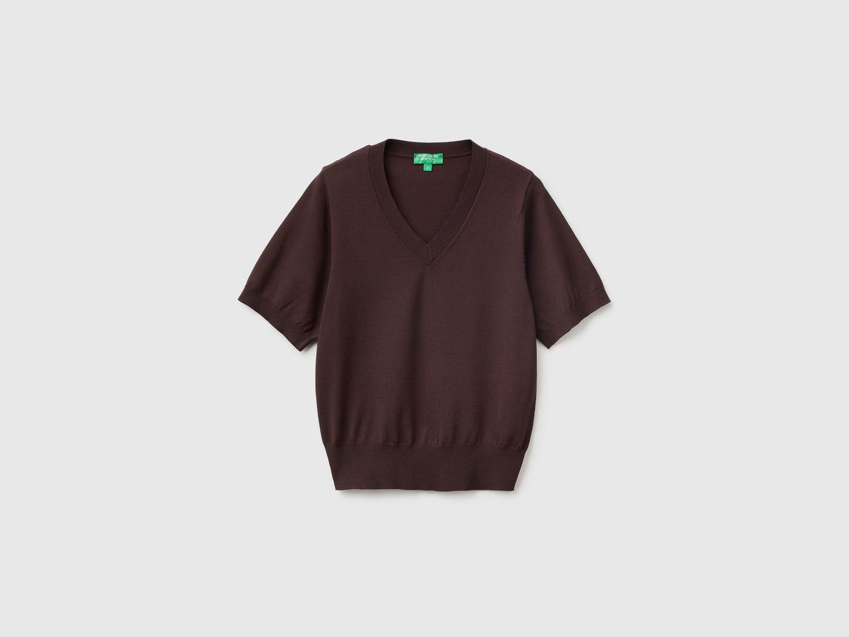 Maglia tricot a manica corta