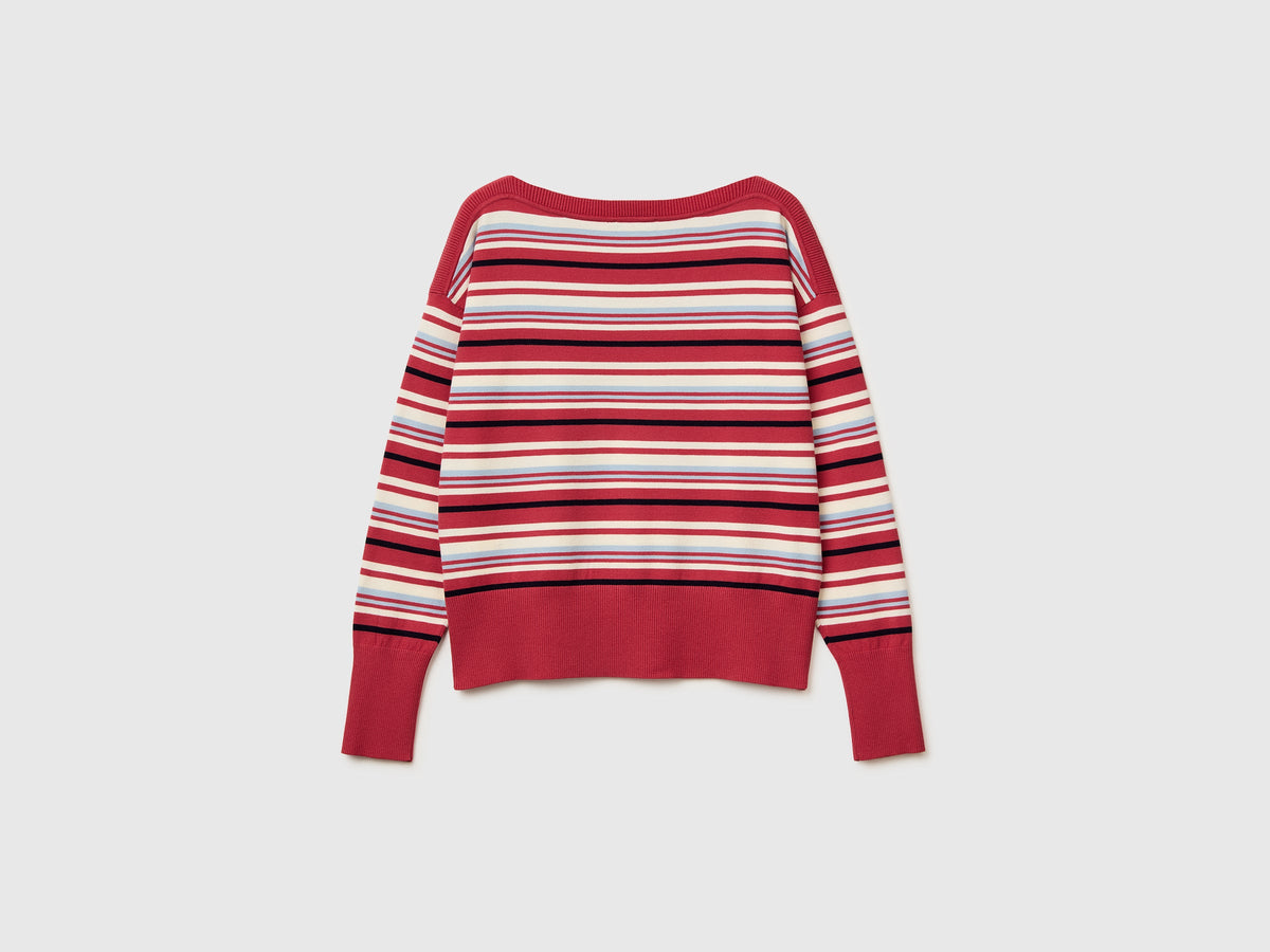 Maglia a righe scollo a barchetta