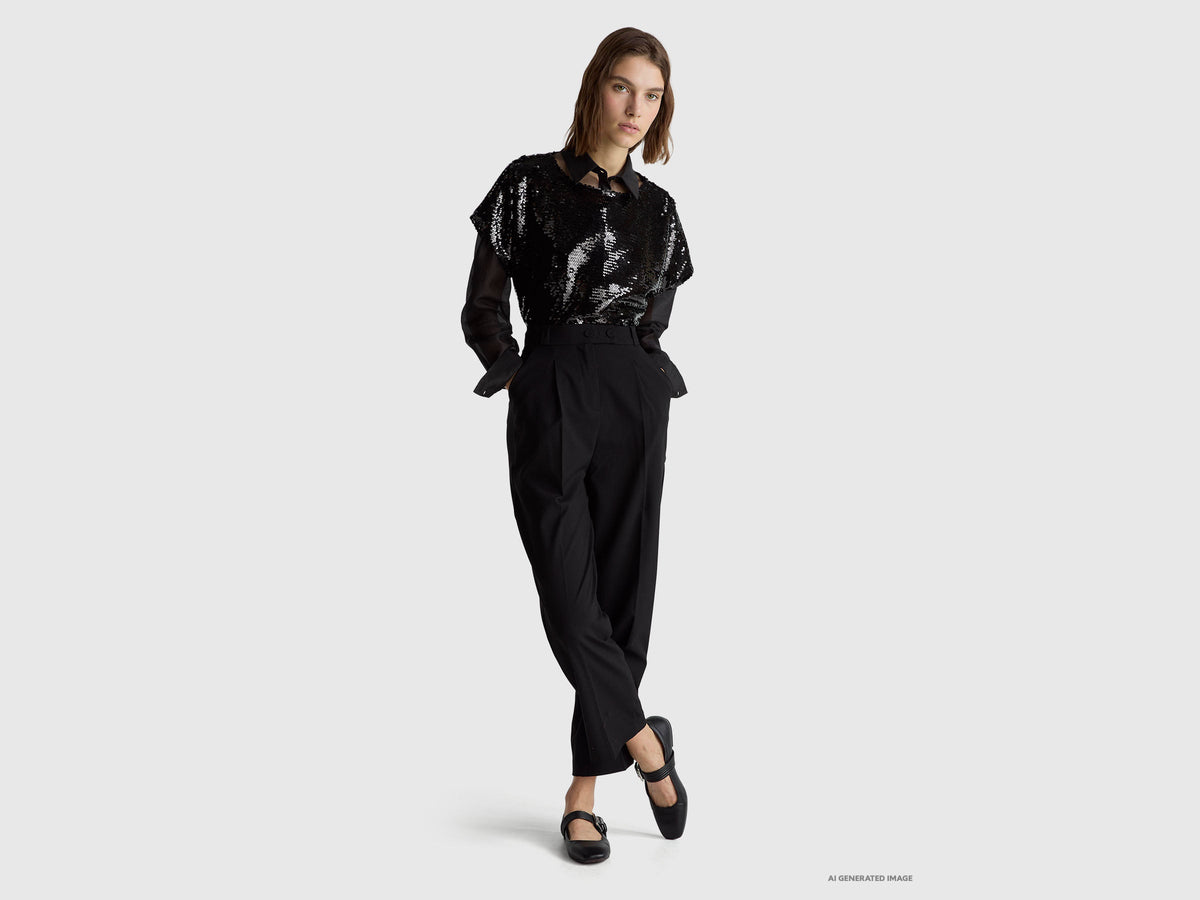 Pantaloni carrot fit