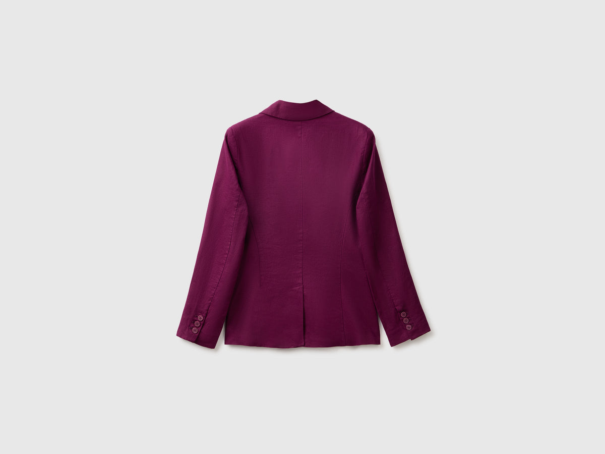 Blazer monopetto in puro lino