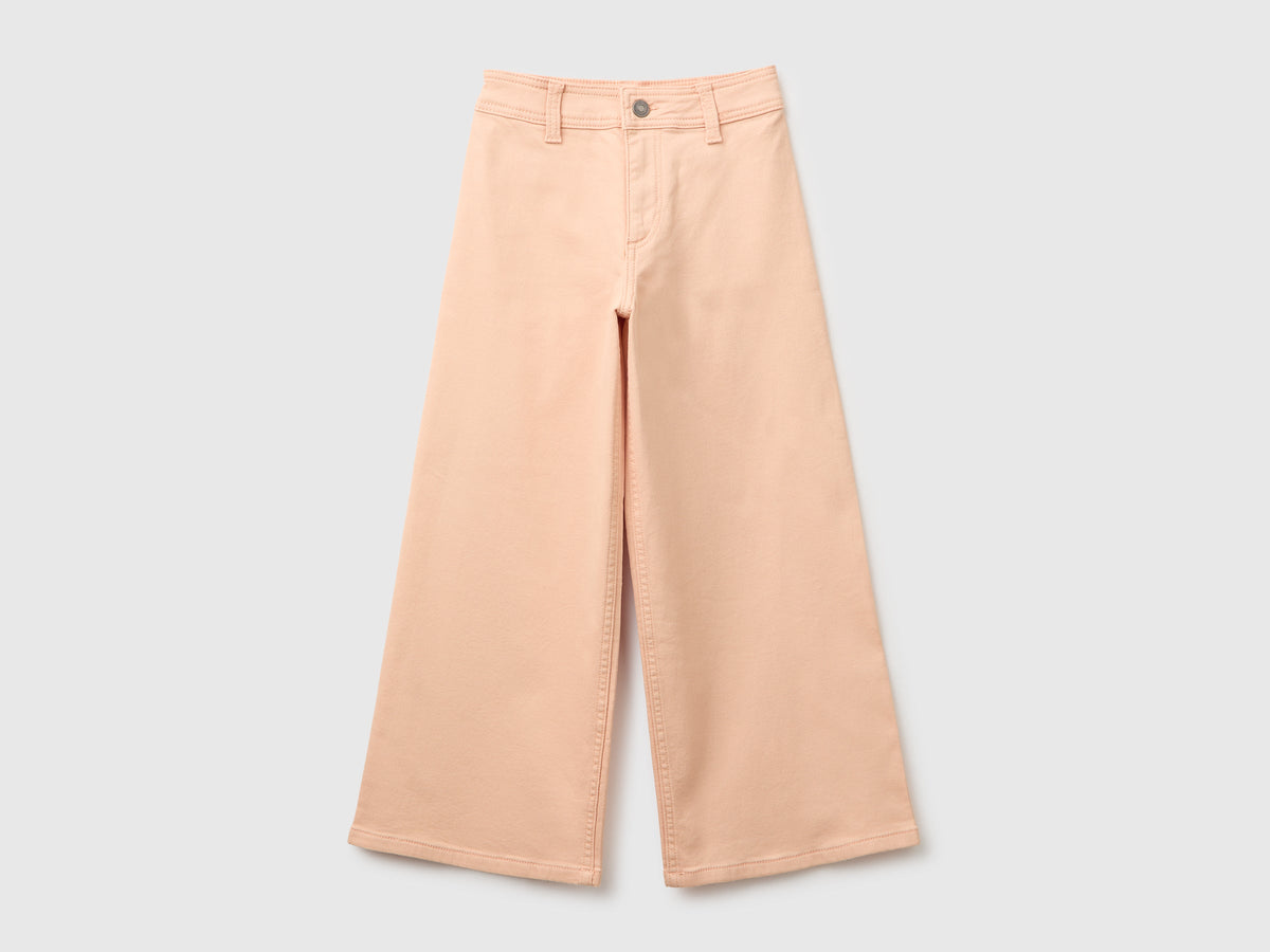 Pantaloni ampi in cotone stretch