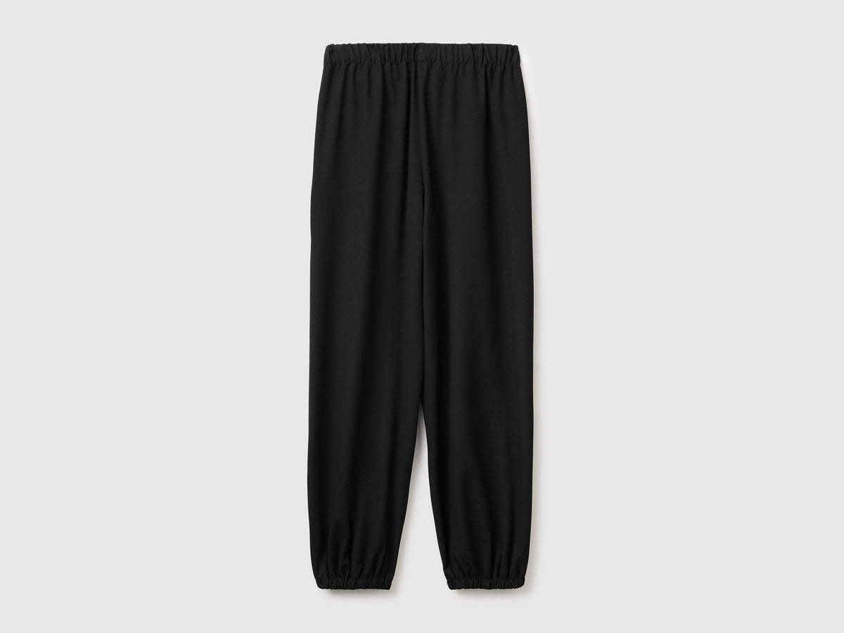 Pantaloni jogger fit in misto viscosa