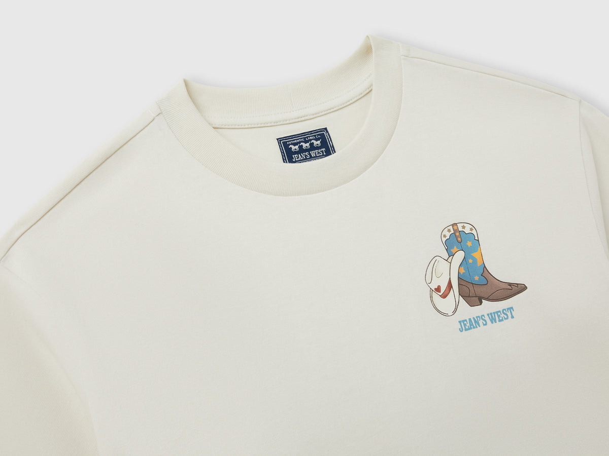 T-shirt con stampa western