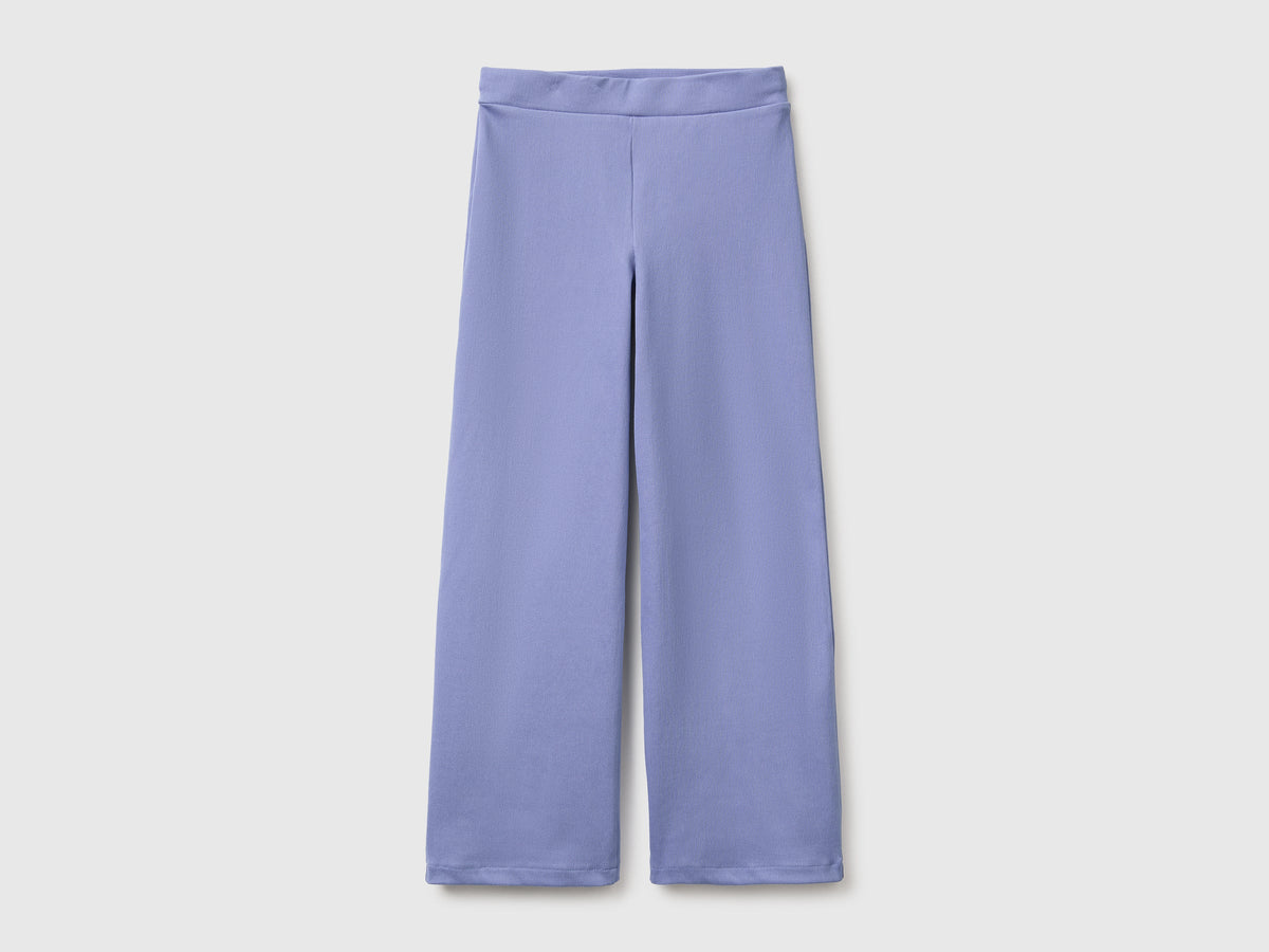 Pantaloni ampi in cotone stretch