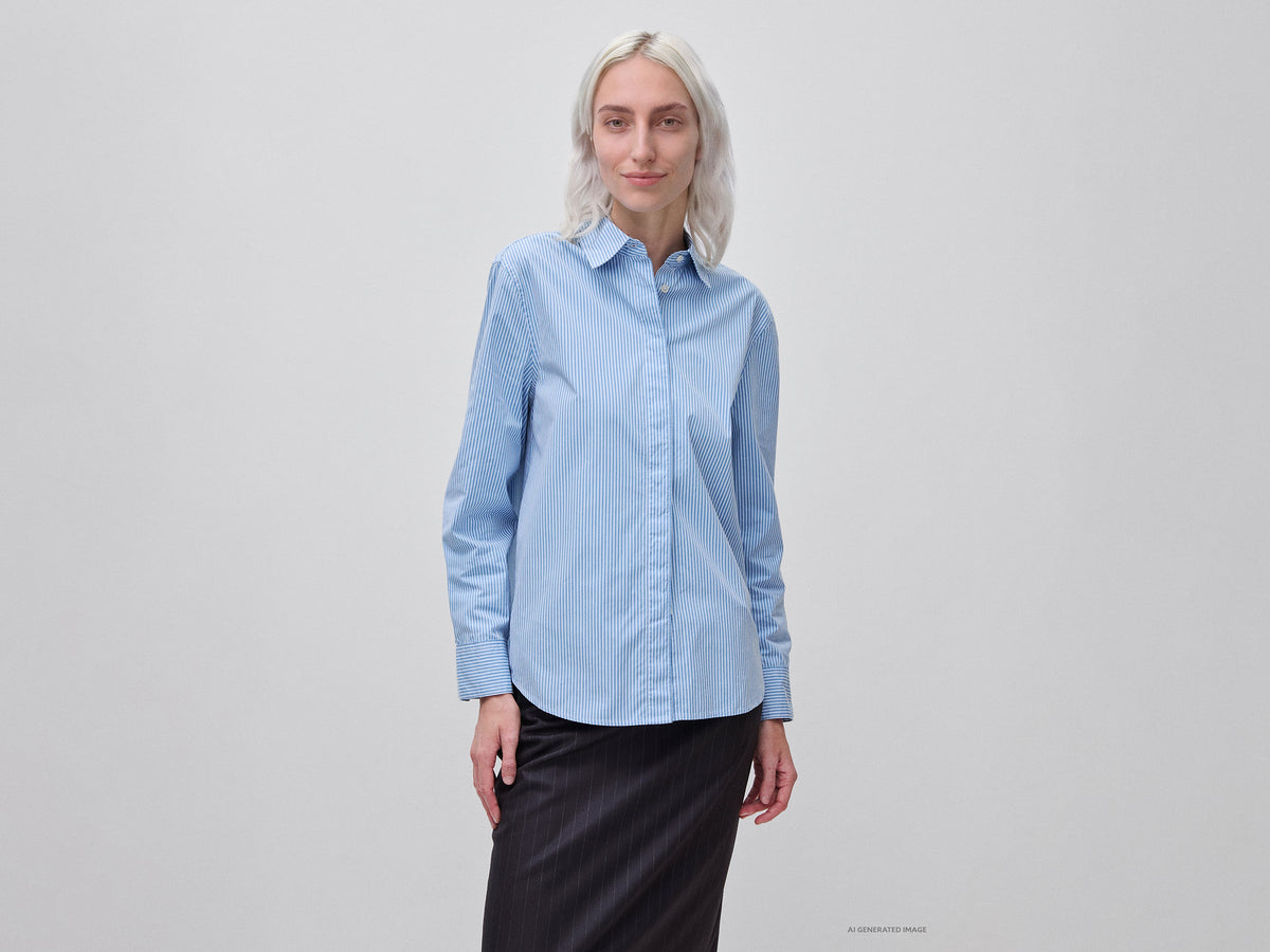 Camicia in cotone a righe