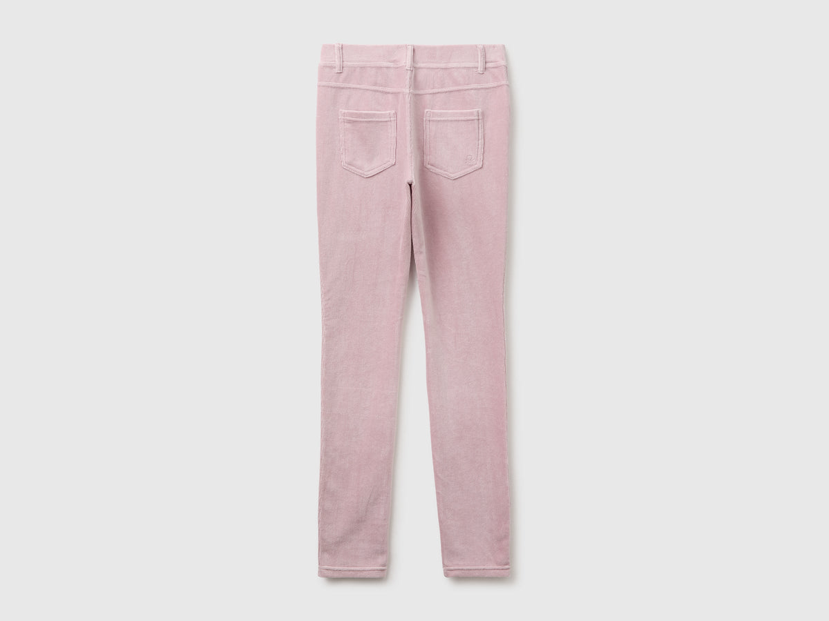 Pantaloni super skinny in ciniglia