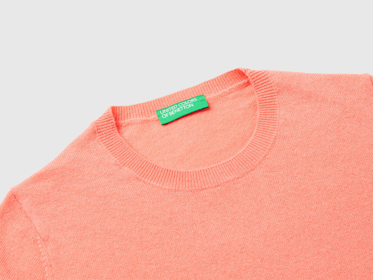 Maglia girocollo pesca in pura lana Merino