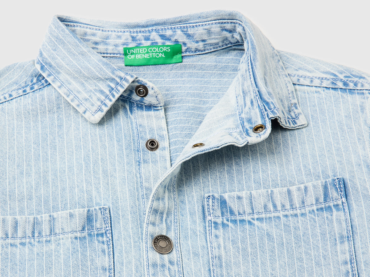 Camicia di jeans a righe