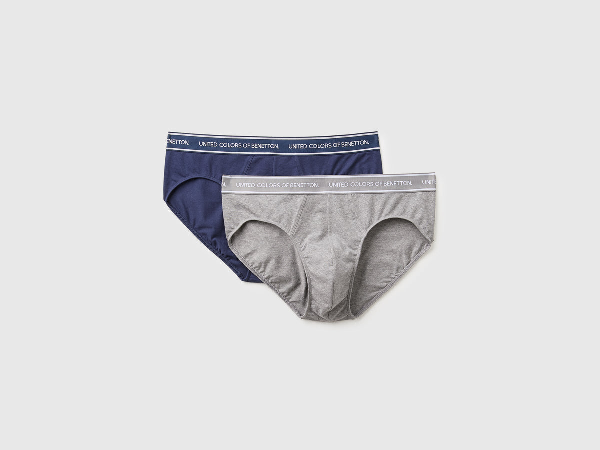 Set di due slip con elastico logato