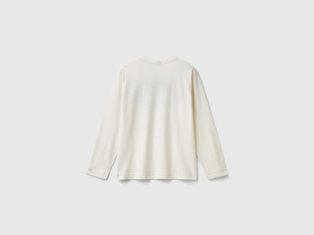 T-shirt manica lunga stile college