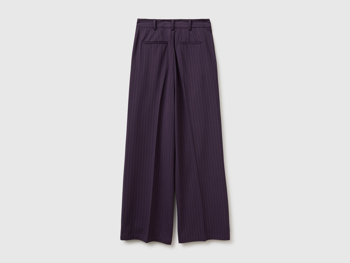 Pantaloni ampi gessati