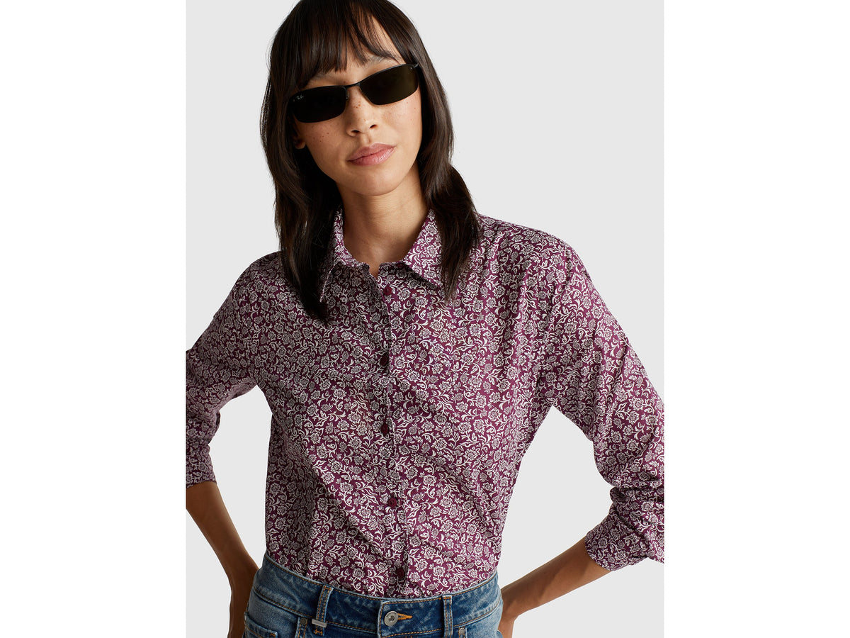Camicia fantasia in cotone leggero