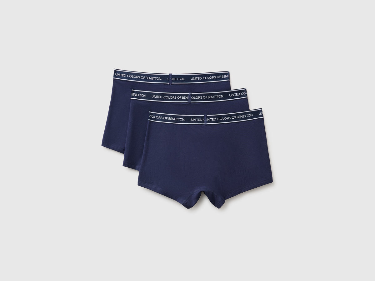 Set di tre boxer con elastico logato