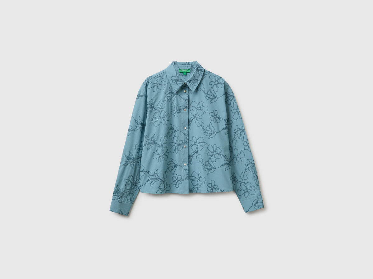 Camicia ricamata 100% cotone