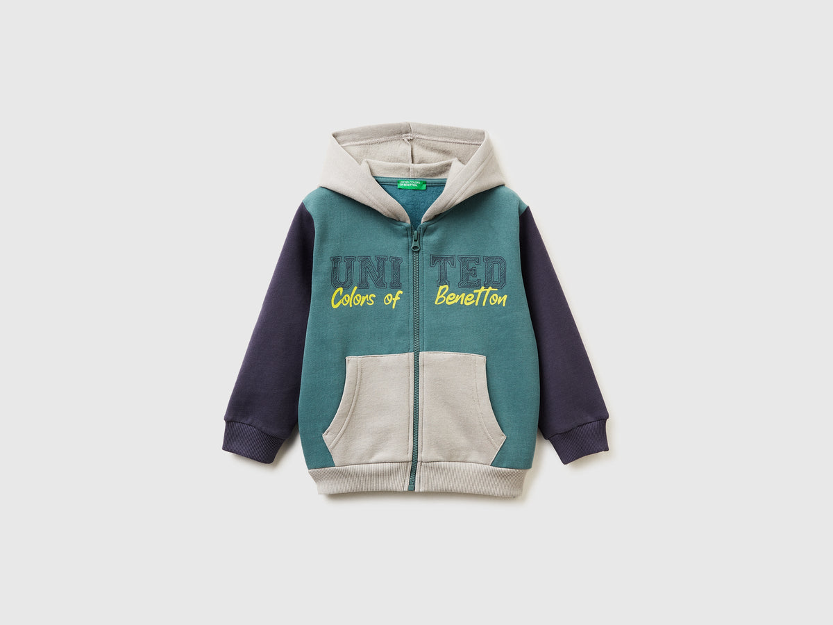 Felpa con cappuccio e zip