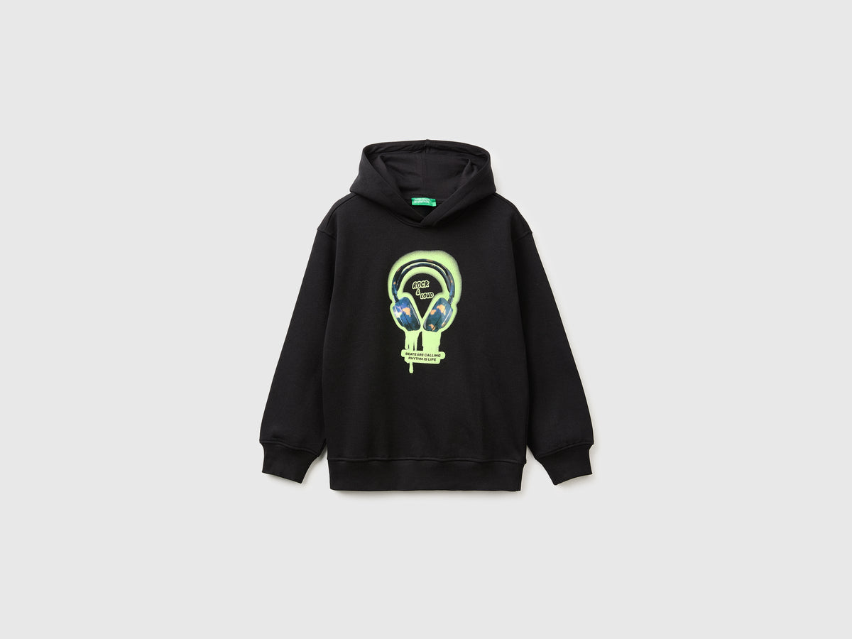 Felpa con cappuccio in caldo misto cotone