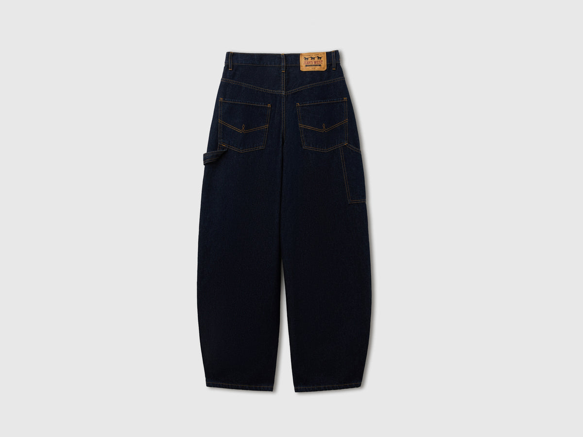 Jeans barrel fit lavaggio scuro