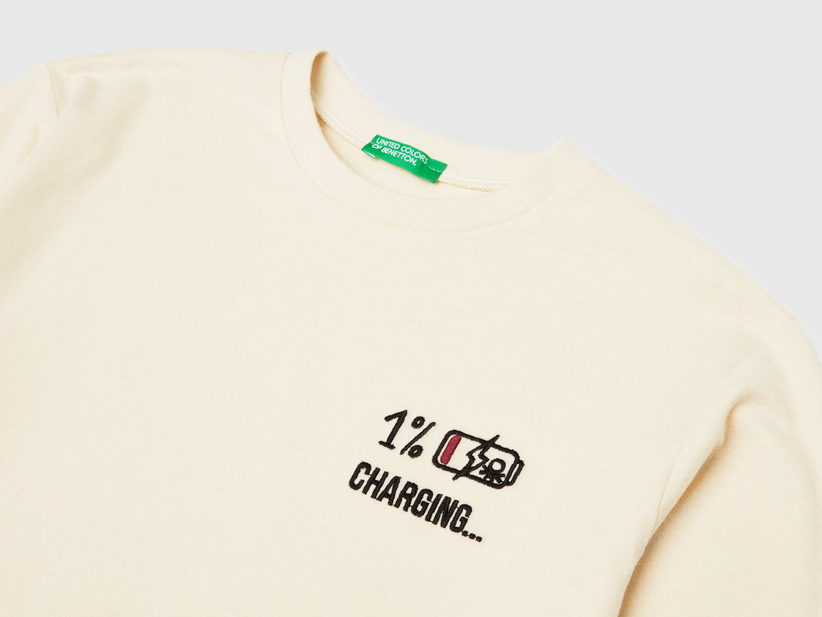 T-shirt in caldo cotone con stampa