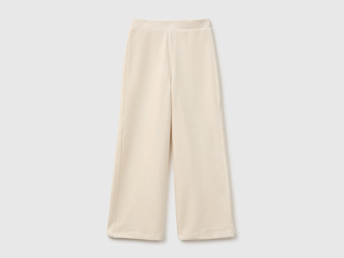Pantaloni ampi in ciniglia
