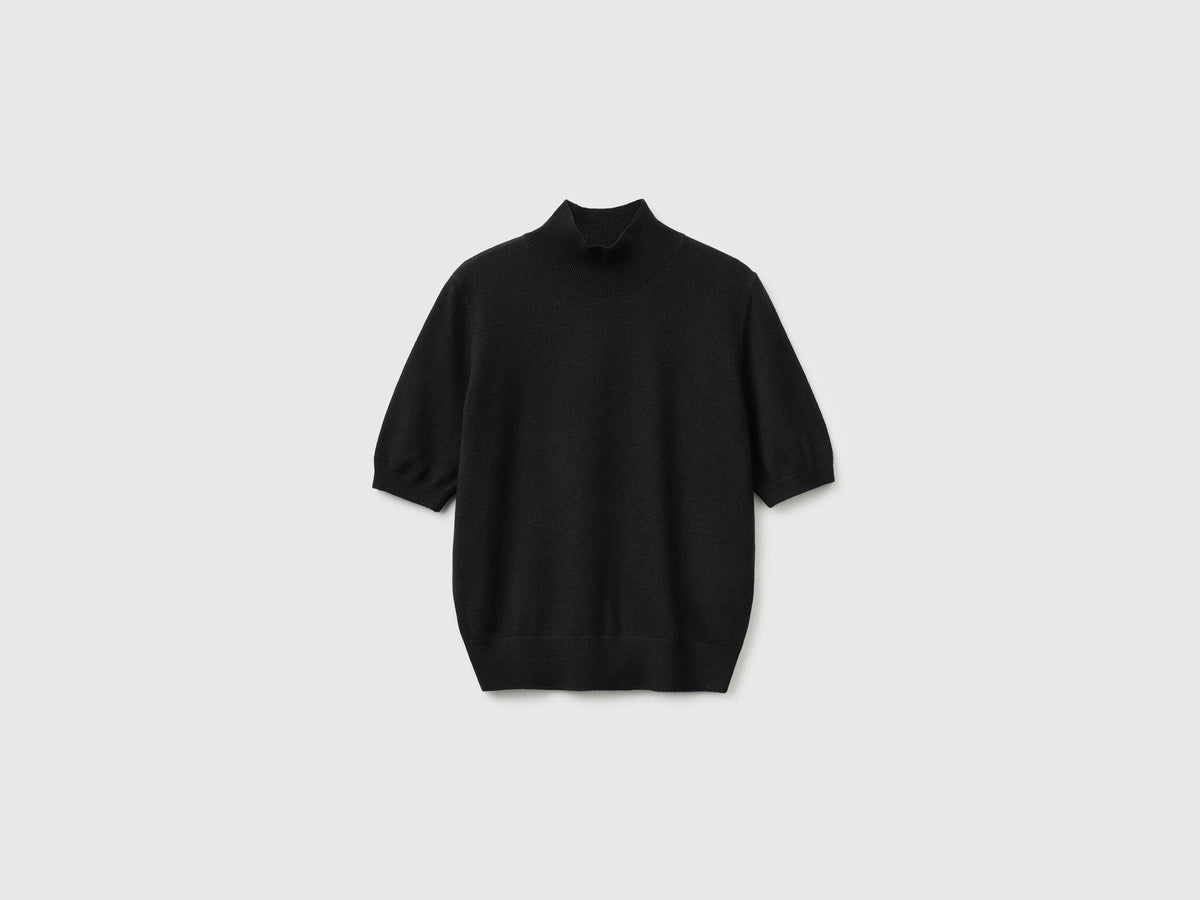 Dolcevita manica corta in misto cashmere