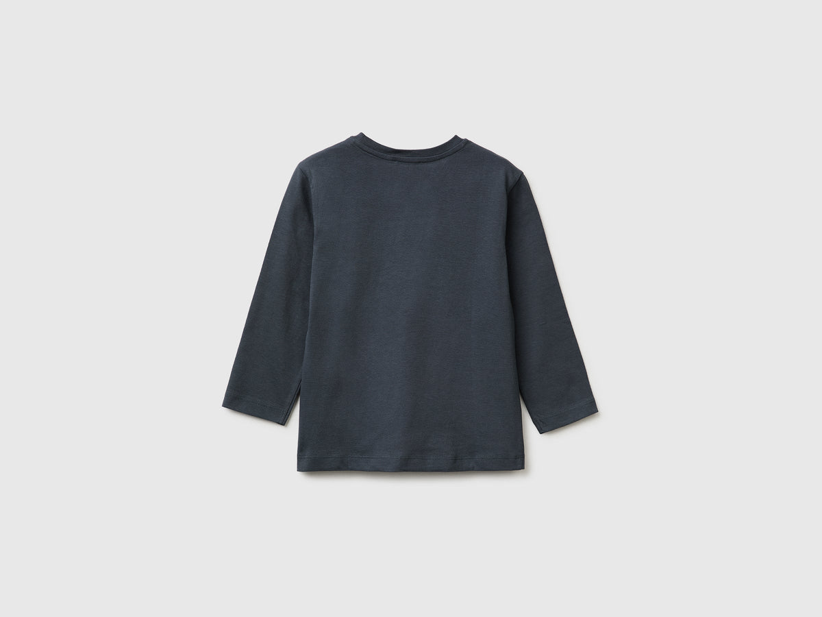 T-shirt con stampa logo in cotone bio