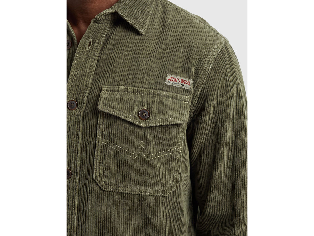 Camicia in velluto a coste effetto used