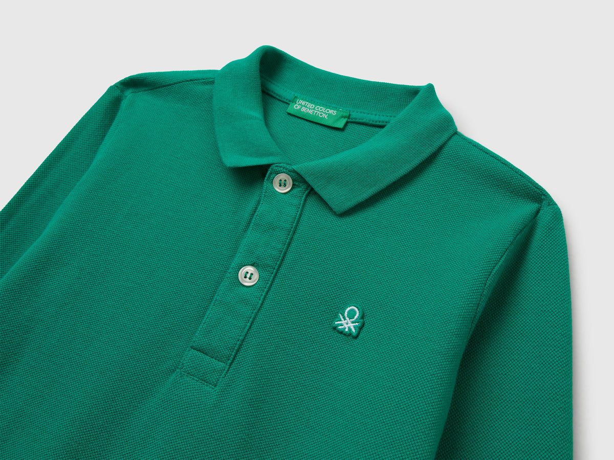 Polo manica lunga in cotone