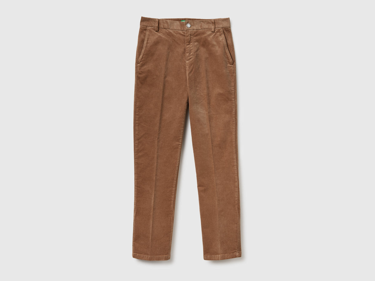 Chino in velluto elasticizzato