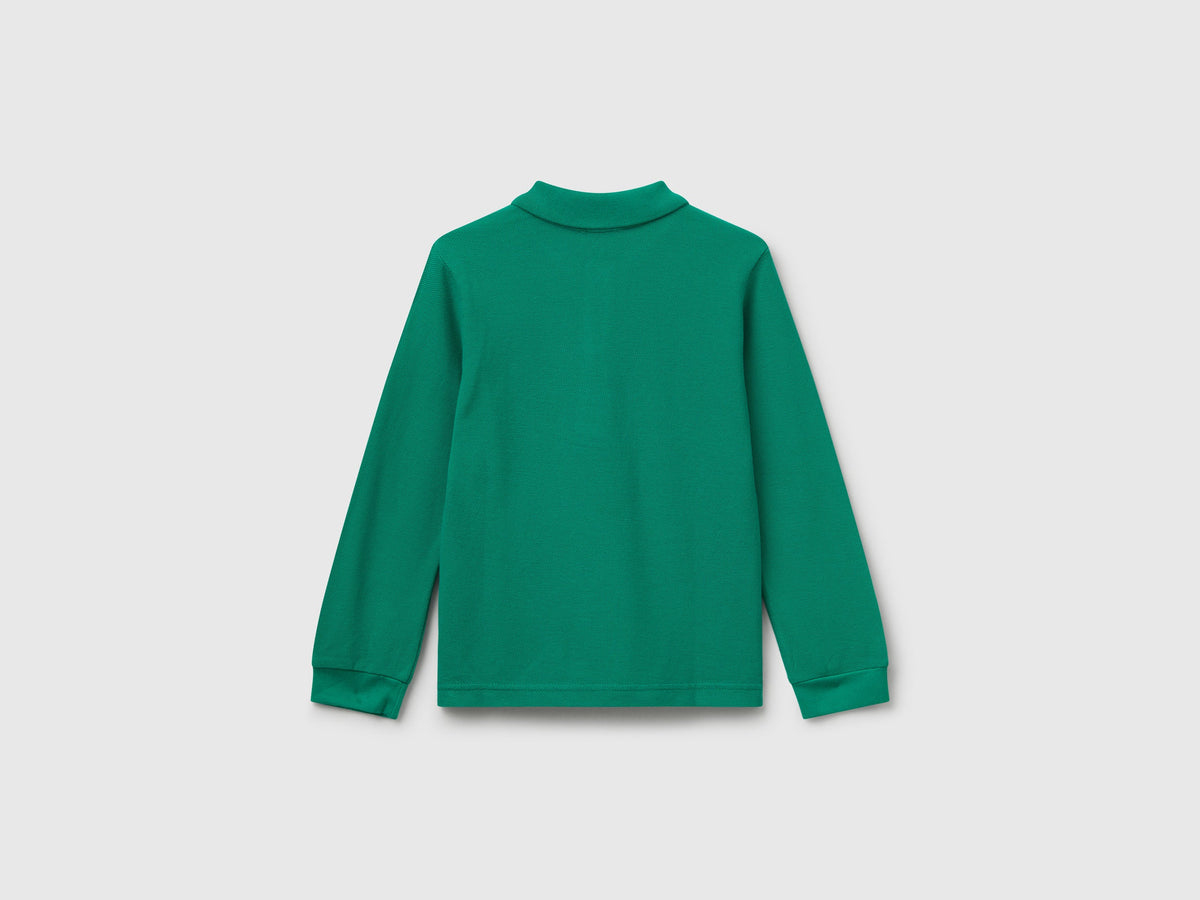 Polo manica lunga in cotone