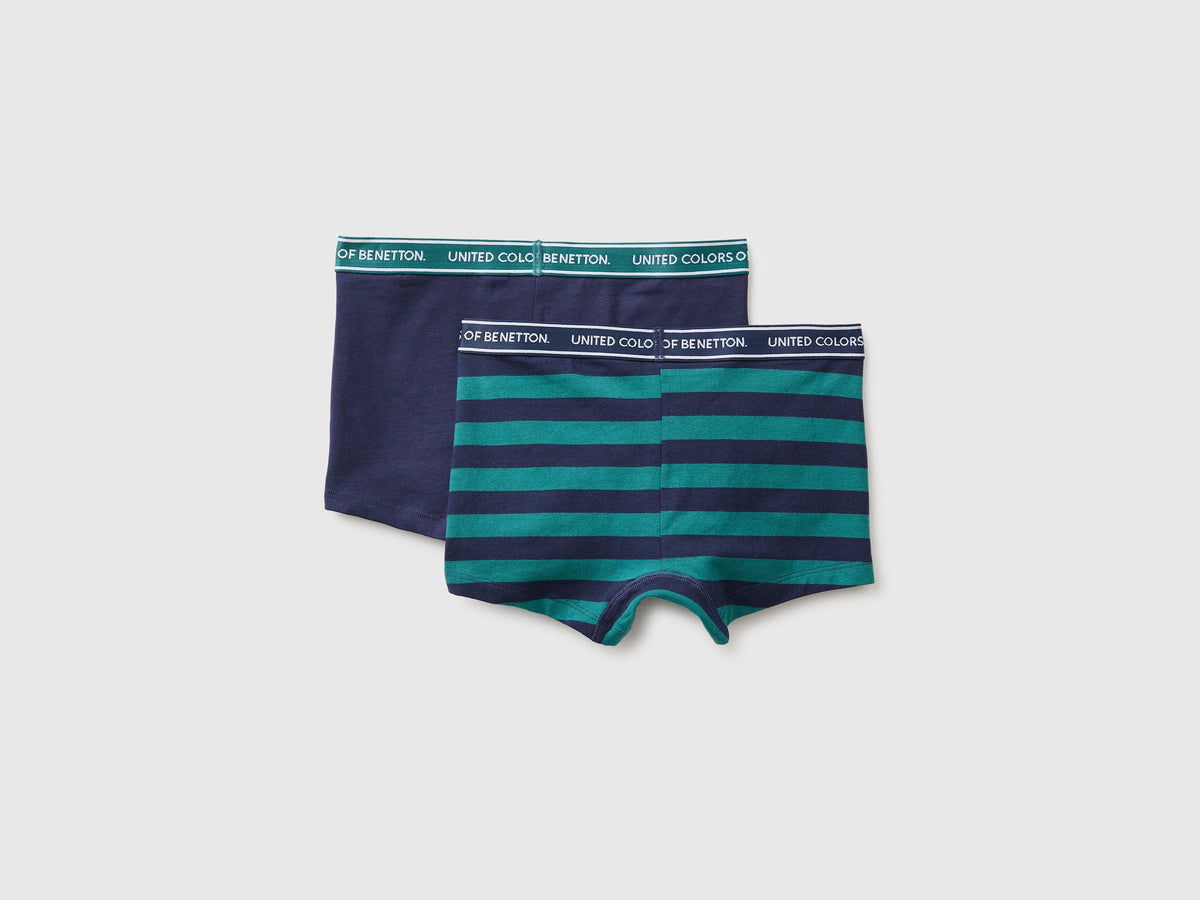 Set di due boxer con elastico logato