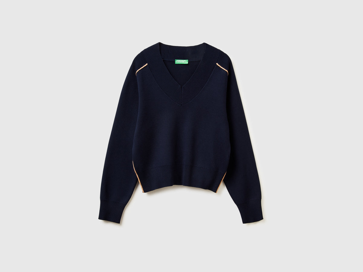 Maglia boxy fit con scollo a V