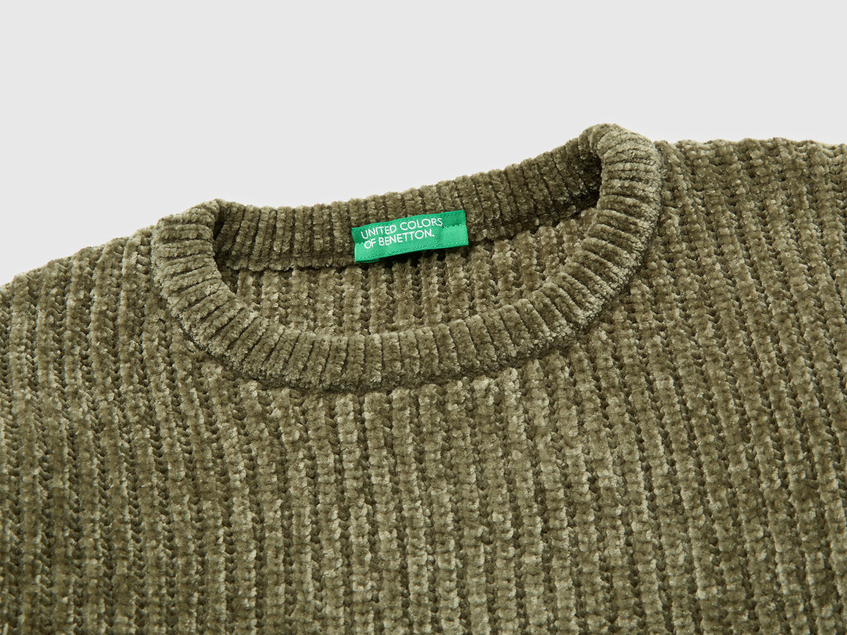 Maglia girocollo in ciniglia