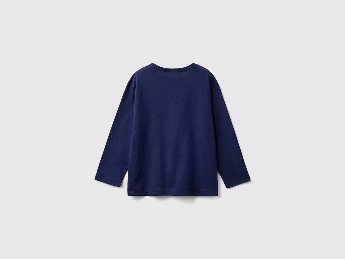 T-shirt manica lunga in cotone