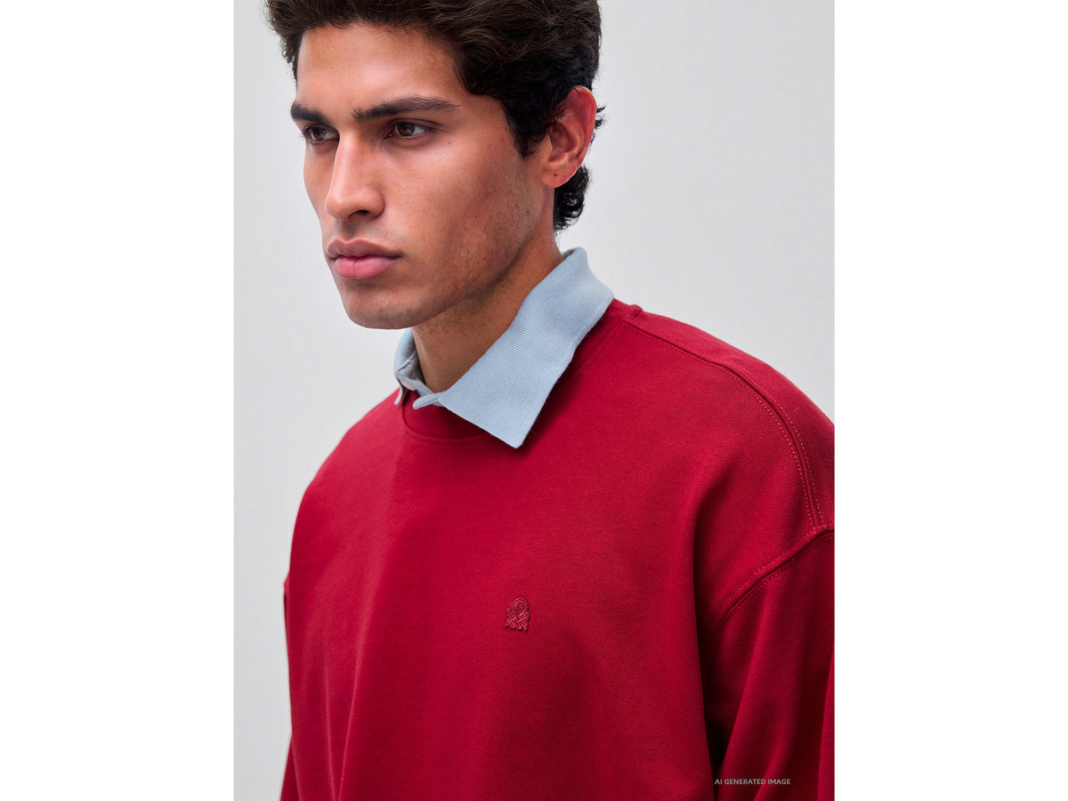 Felpa chiusa con patch logo