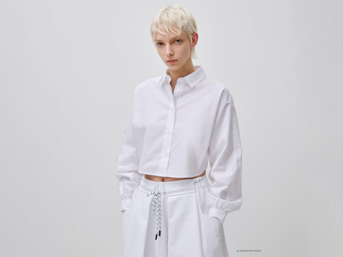 Camicia cropped fit