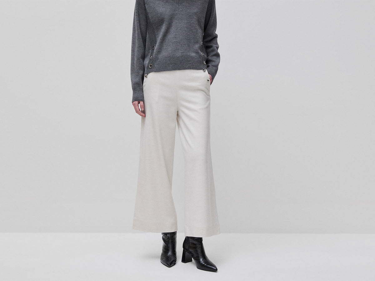 Pantaloni a vita alta con bottoni