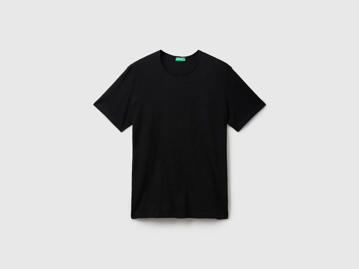 T-shirt in cotone fiammato